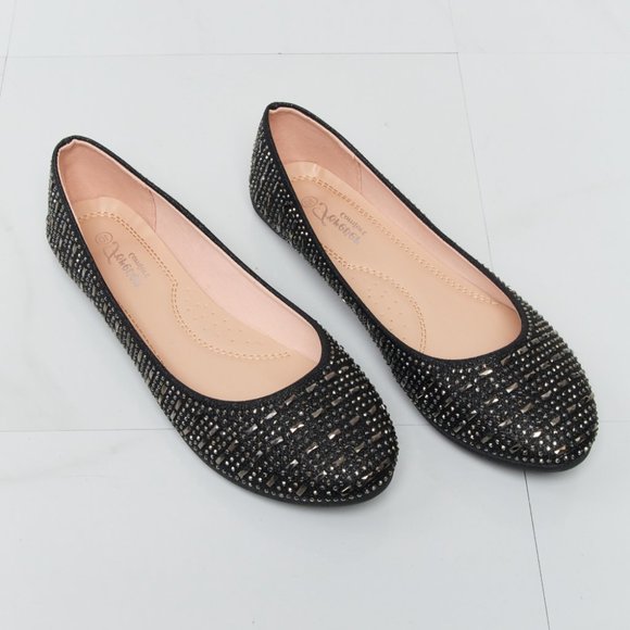 Forever Link Rhinestone Pointed Toe Flats - Picture 5 of 6